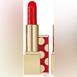 2025 Estée Lauder limited edition holiday lipstick full size in Red Ribbon